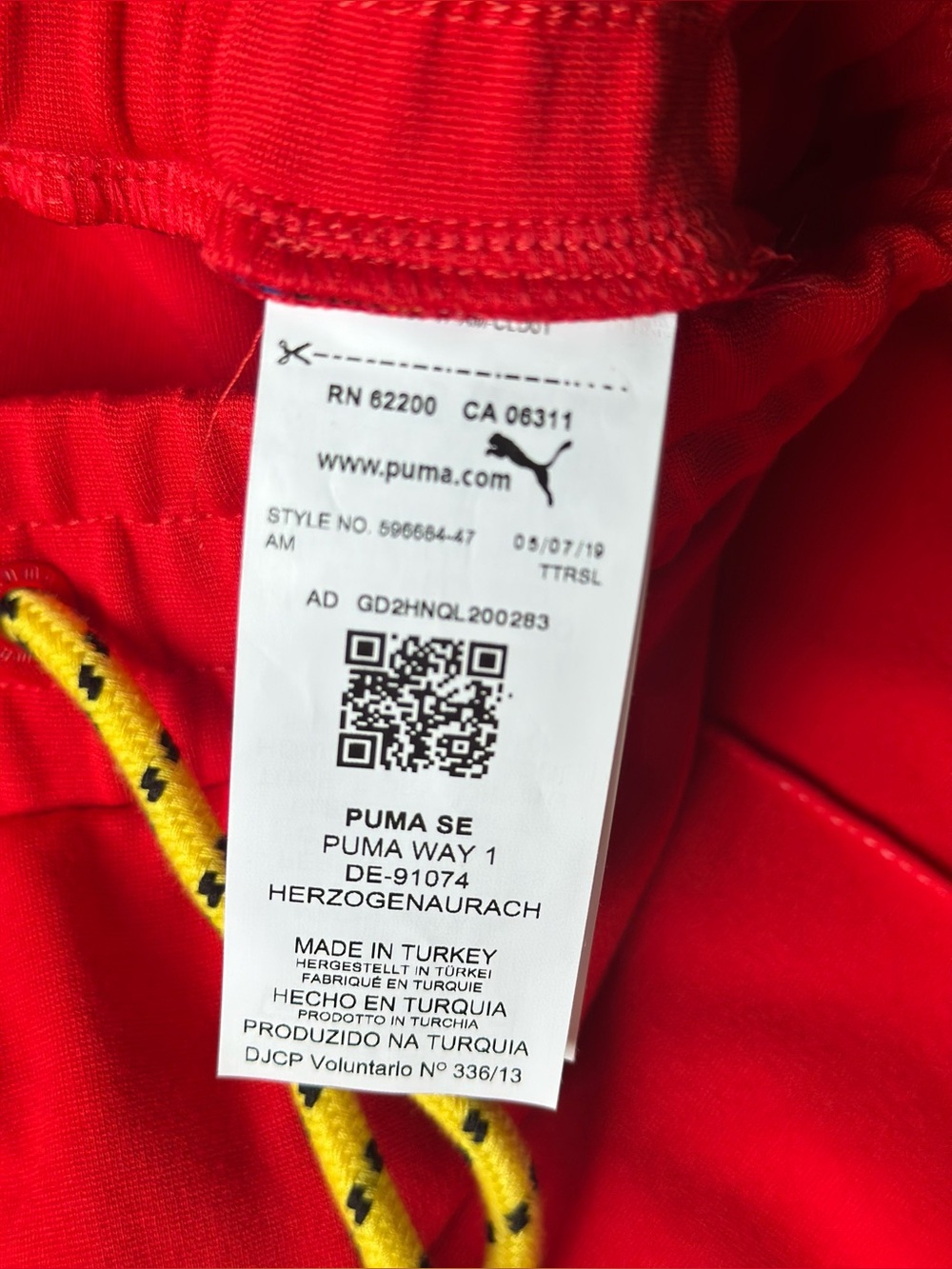 Puma x Jahnkoy Track Pants High Risk Red Mens Size XL Joggers Detachable Bag - Picture 8 of 9